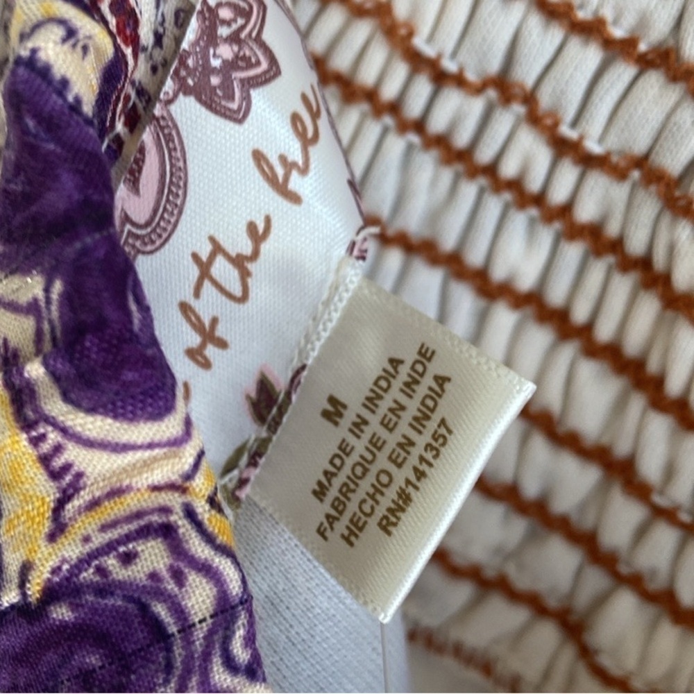 NWT Band of the Free Gypsy Flowy Purple Lightweight Paisley Tiered Maxi Dress M - Picture 9 of 13